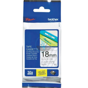 Cinta Brother tze-141 Black on Clear 3/4" (18mm)