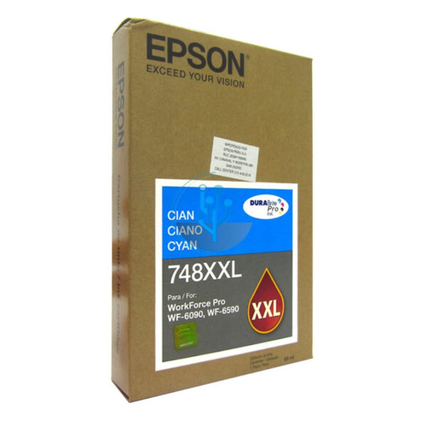 Tinta Epson T748xxl220-al Cian 7k