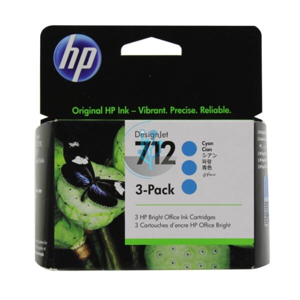 Tinta HP 3ED77A (712a) 3 Pack 29ml Cyan