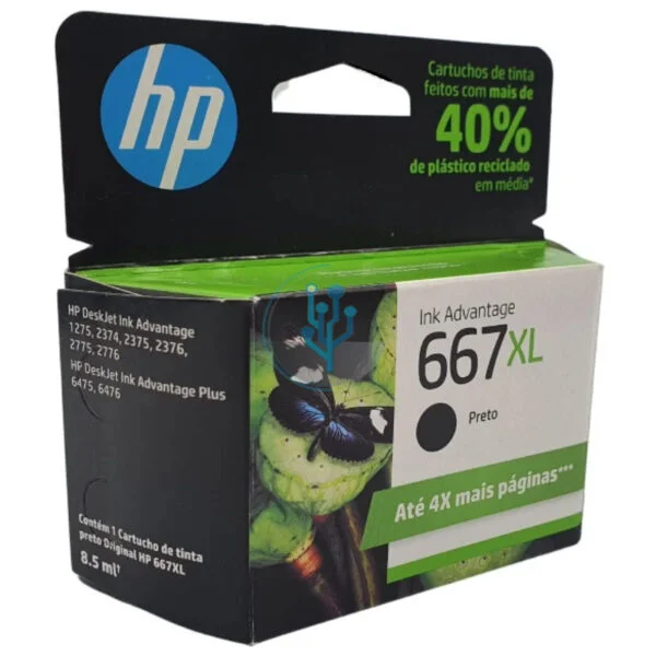 Tinta HP 3YM81AL (667xl) Black dj 2775, 4175 8.5ml. - Imagen 2
