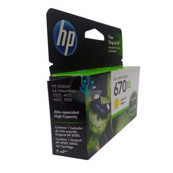 Tinta HP CZ120AL (670xl) Yellow 750pag. - Imagen 3