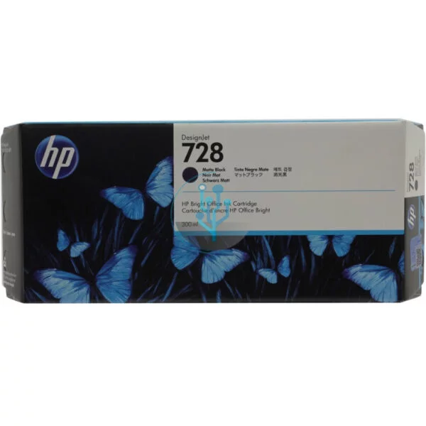 Tinta HP F9J68A (728a) Matte Black 300ml.