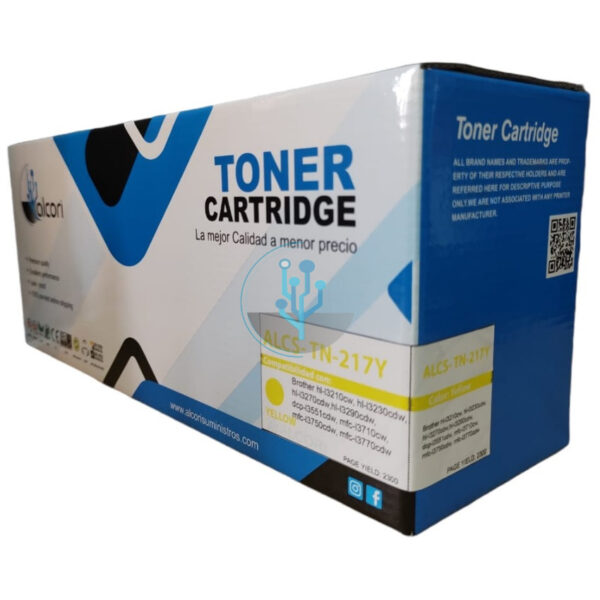 Toner Brother Compatible TN-217Y Yellow mfc-l3750cdw 2,3k. - Imagen 2