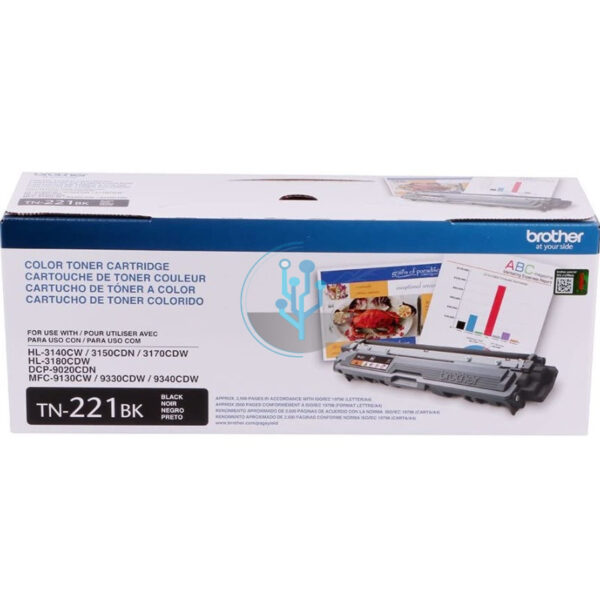 Toner Brother TN-221BK Black hl-3150cdn, hl-3170 2,5k - Imagen 2