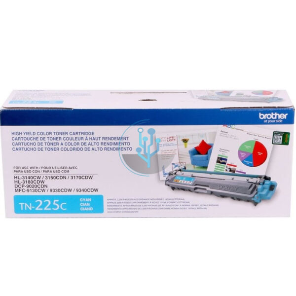 Toner Brother TN-225C Cyan hl-3150cdn, hl-3170 2,2k.