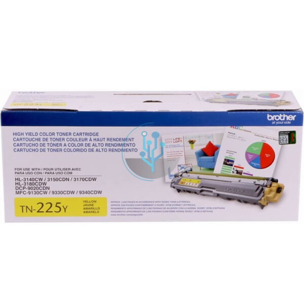 Toner Brother TN-225Y Yellow hl-3150cdn, hl-3170 2,2k.