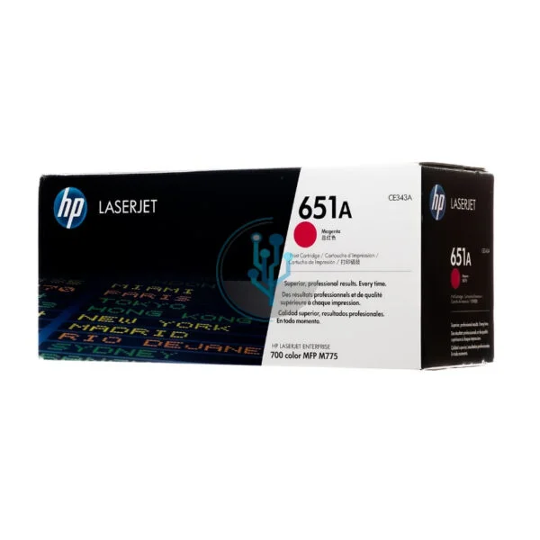 Toner HP CE343A (651a) l.j. ent 700 Magenta 16k. - Imagen 2