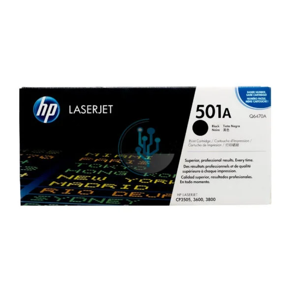 Toner HP Q6470A (501a) l.j. 3600, 3800 Negro 6k.